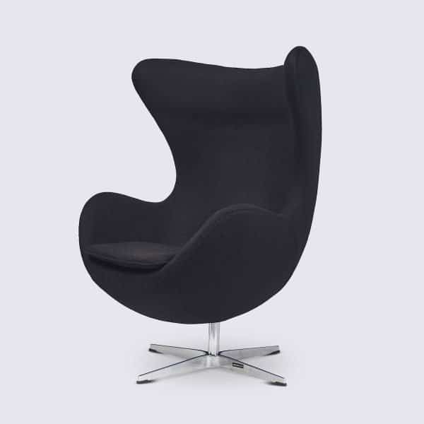 Black Cashmere Design Lounge Chair - Oeuf