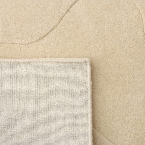 tapis de salon en laine beige crème moderne 300cm grand format fait main tribeca